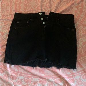 black jean skirt